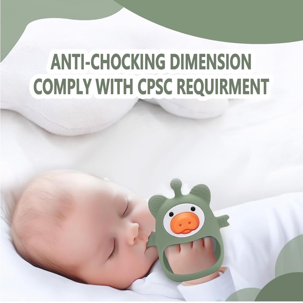 5for$10 Piggy Teething Toys Babies 0-6 Months Silicone Teether Toys Pacifier - Picture 2 of 8